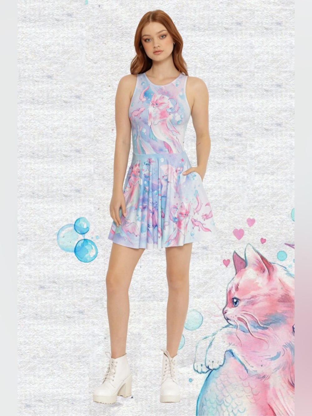 Blackmilk | Lora Zombie Us In Another Universe Princess Skater Dress